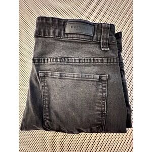 Kenneth‎ Cole New York Jeans Men Sz 32 Black Straight Leg Slim Fit Stretch Denim